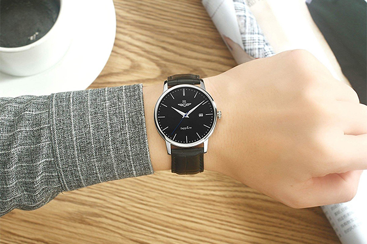 Đồng Hồ Nam Dây Da Sunrise SG1056.4101TE (39mm)