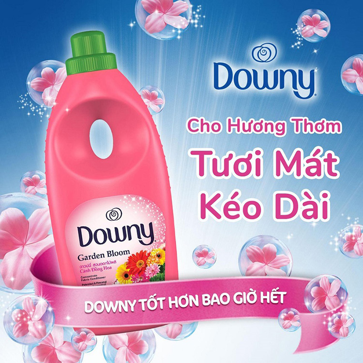 Nước Xả Vải Downy Cánh Đồng Hoa (1.6L / Túi)