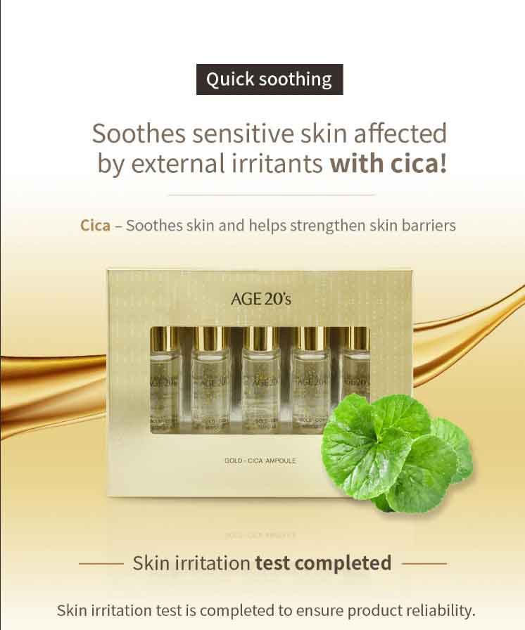 Tinh Chất Dưỡng Da Age 20&#39;s Gold Cica Ampoule (Set 5ea) 10ml | AGE20S  OFFICIAL | Tiki