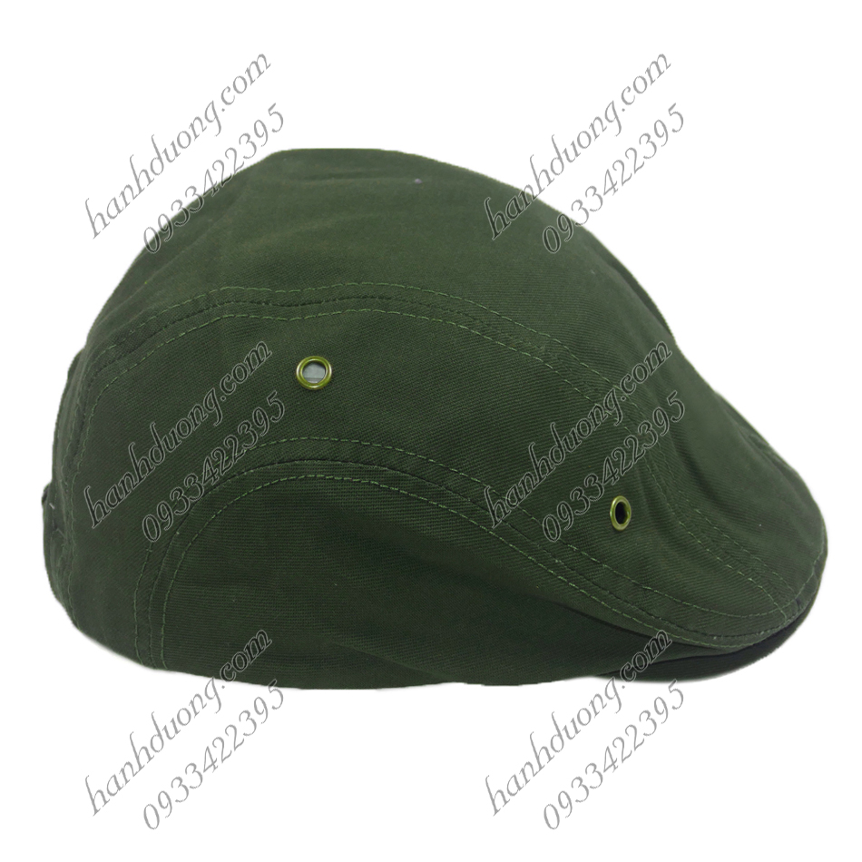 Nón beret nam mũ mỏ vịt người lớn, nón bê rê nam trơn không thêu logo, chất liệu vải kaki 2 lớp bền đẹp - Hạnh Dương