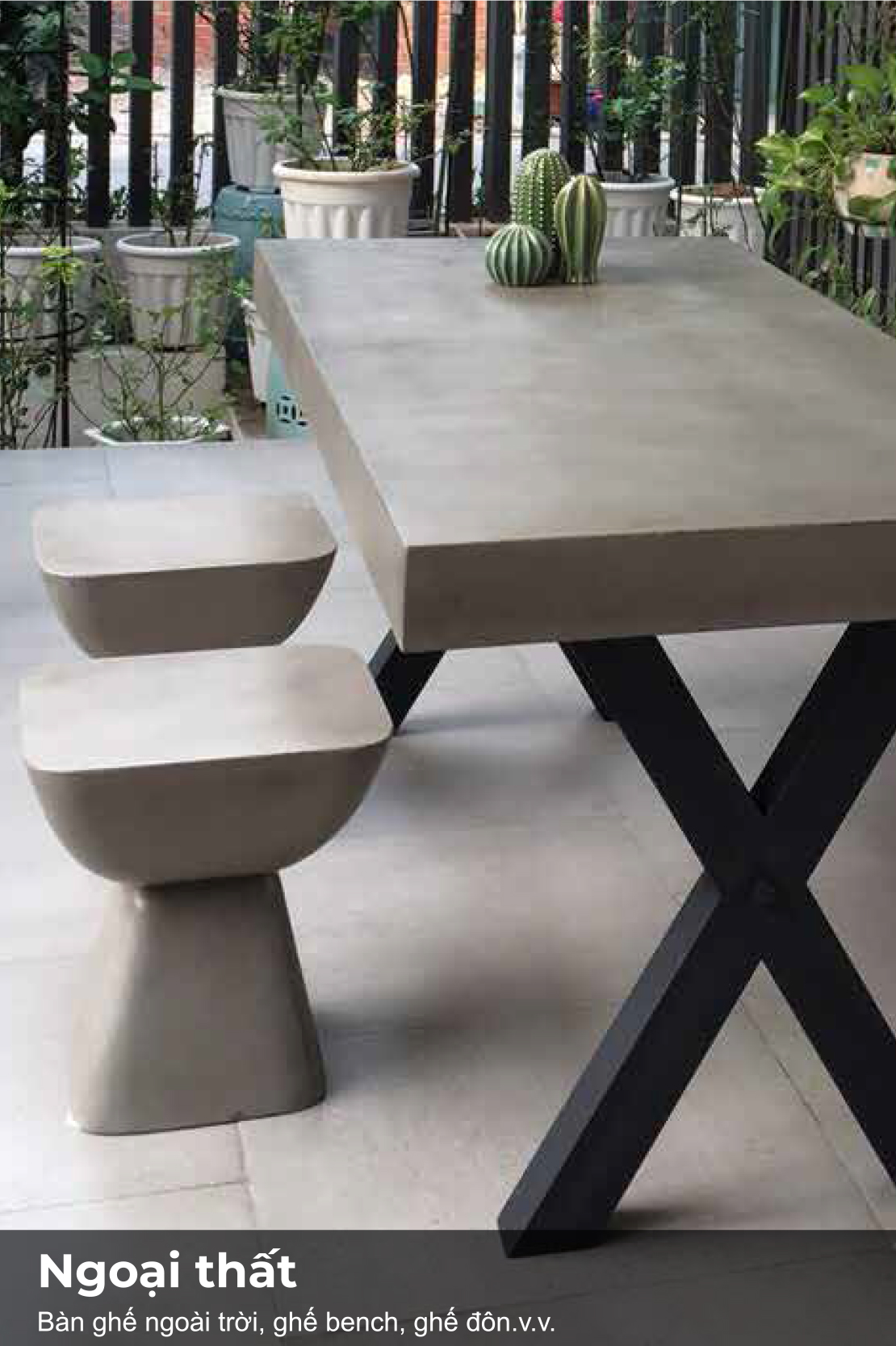 nội thất xi măng