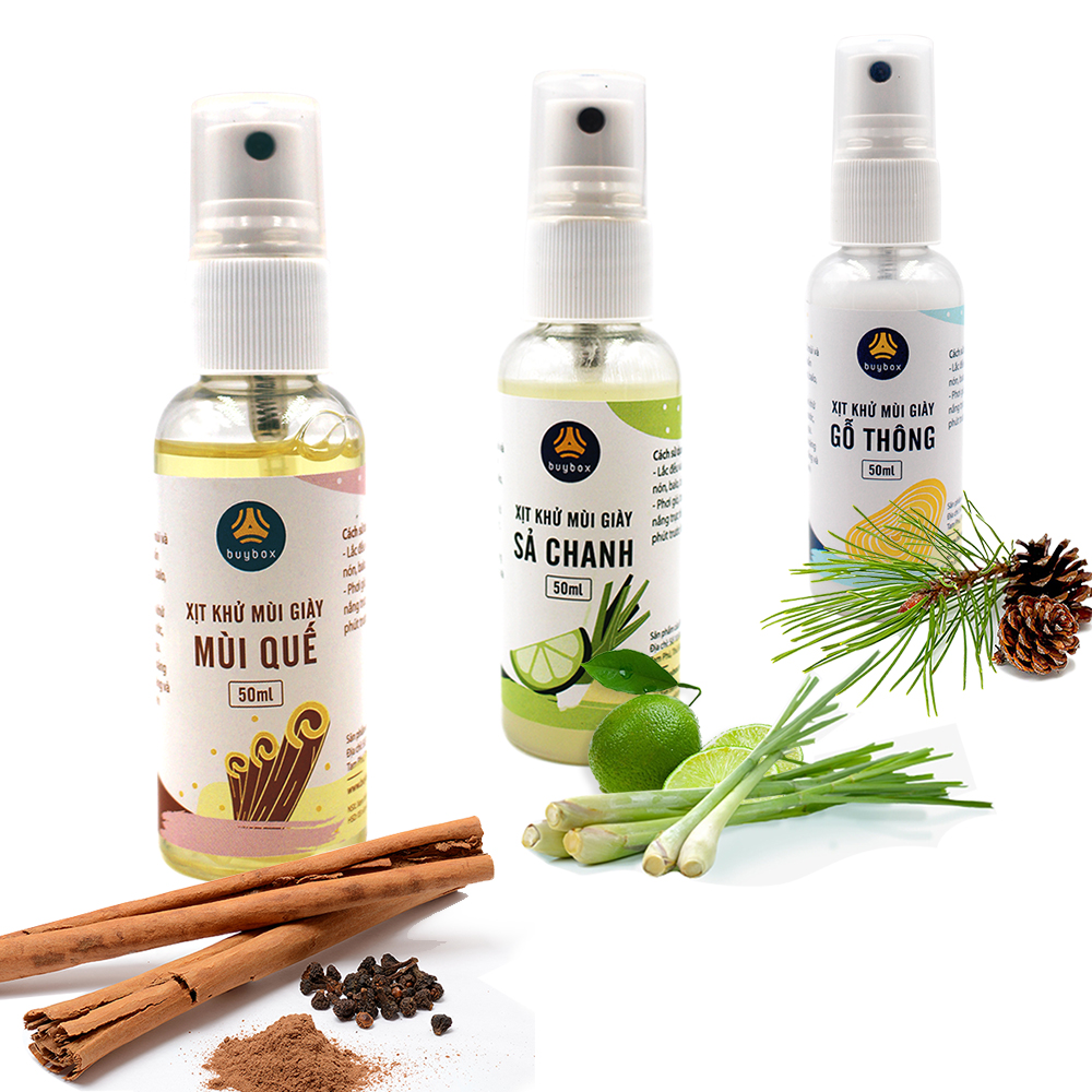 Tinh dầu xịt khử mùi giày giúp ngăn ngừa vi khuẩn gây mùi và đem đến hương thơm thiên nhiên - buybox - BBPK71