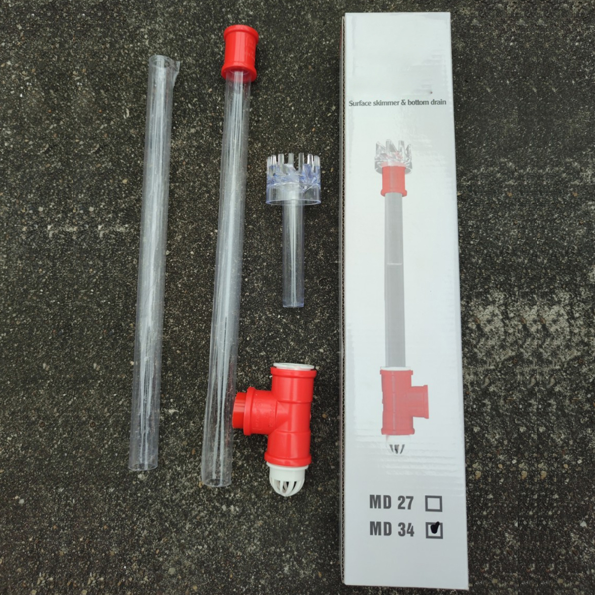 Bộ hút mặt đáy hồ cá MD27 75cm cho bơm BAOYU BY102-104 | Tự xoay, hiệu quả