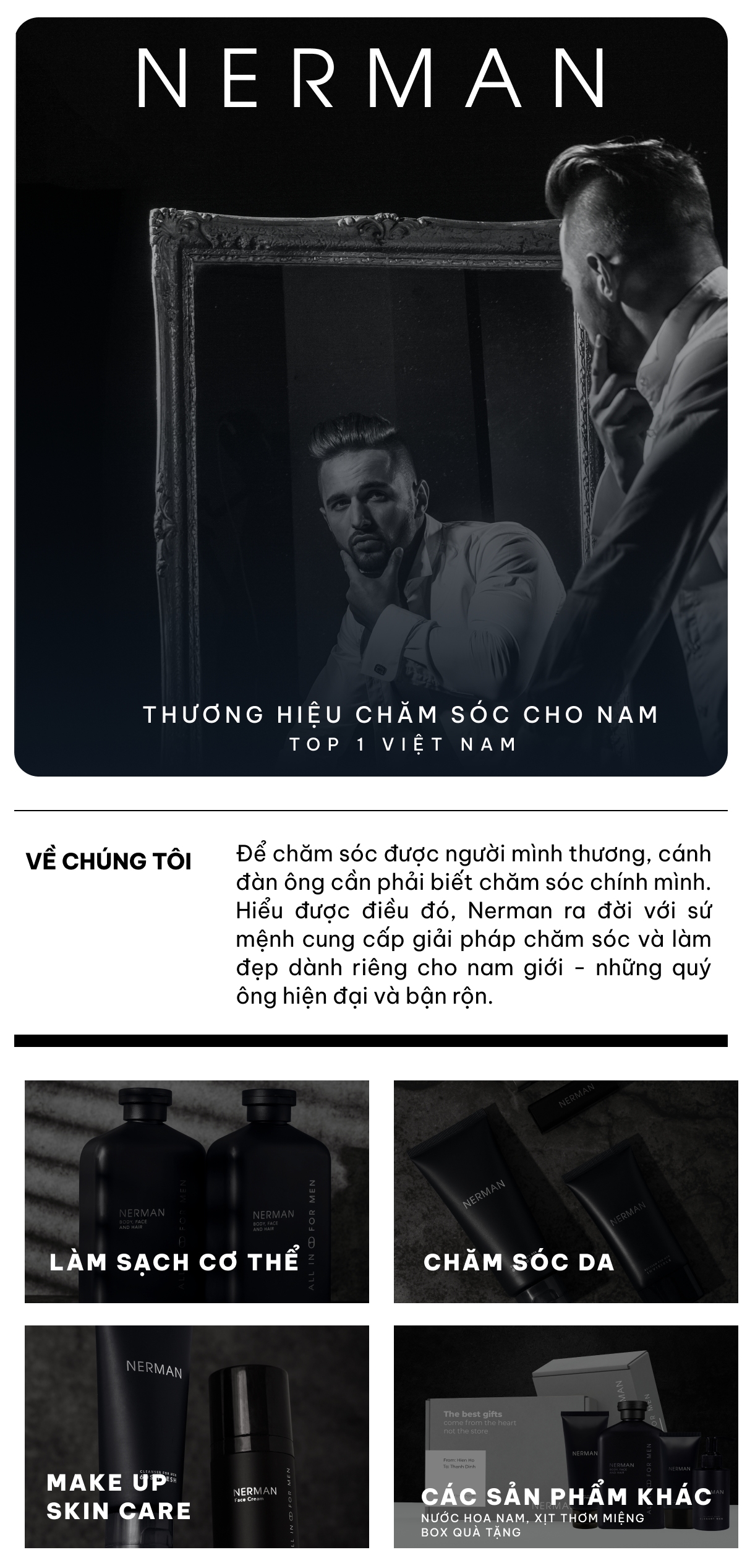 Sữa tắm gội hương nước hoa cao cấp Gentleman 3 in 1 NERMAN 350ml