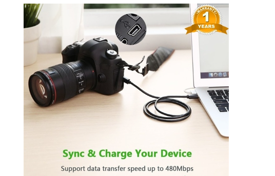 Cáp MiniUSB Ugreen 10386 (3m) - Hàng Chính Hãng