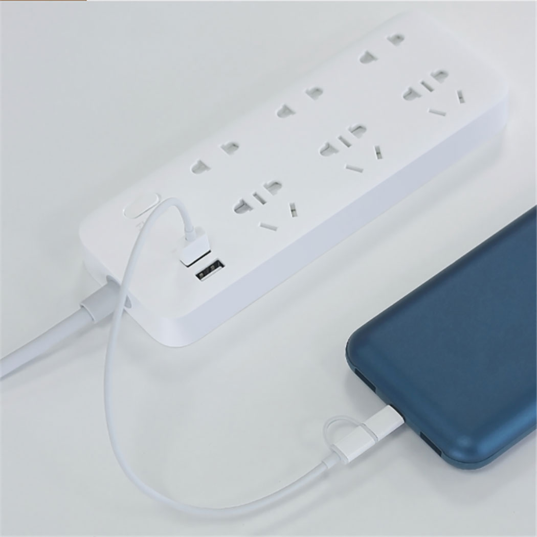 Ổ cắm điện Xiaomi Zmi CX05 6 cổng AC 2 cổng USB sạc nhanh tối đa 18W dài 1.8m