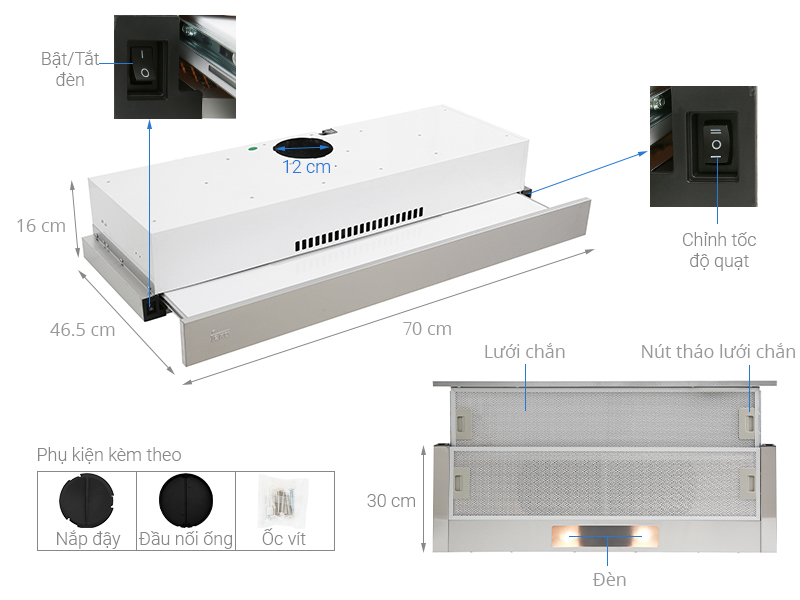 Máy Hút Mùi Teka TLR2 72 SS (70 cm) - Hàng Chính Hãng