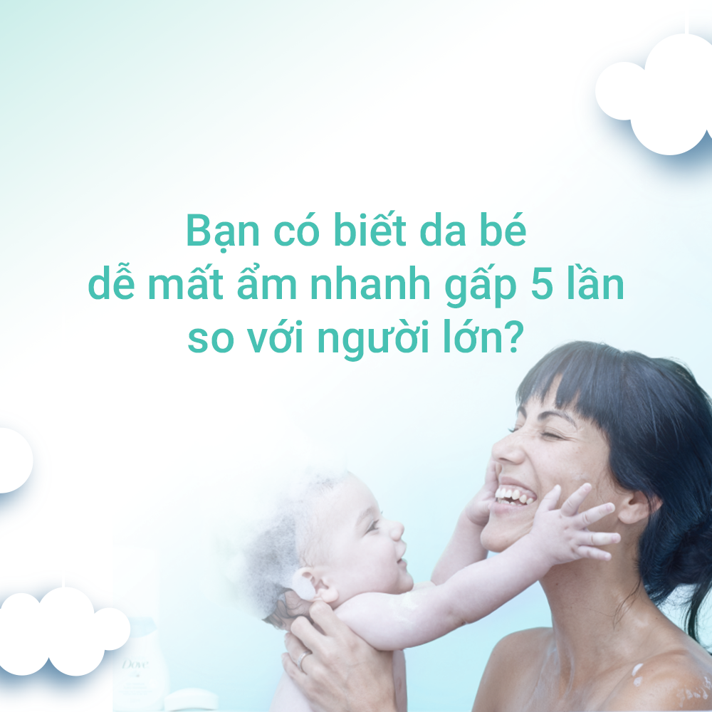 Combo Sữa Tắm Gội Toàn Thân Và Sữa Dưỡng Thể Baby Dove Cho Da Nhạy Cảm (400ml & 200ml)