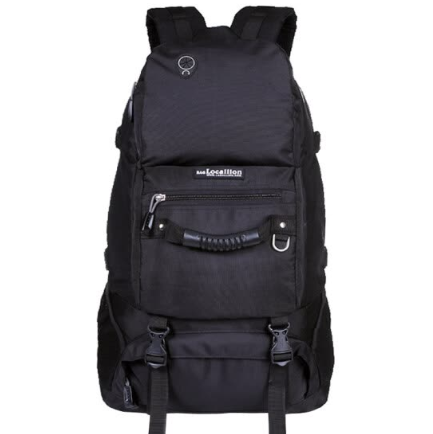 LOCAL LION Mountaineering Bag Outdoor Backpack Travel Backpack Multifunction Sports Backpack Classic 065 Black 45L