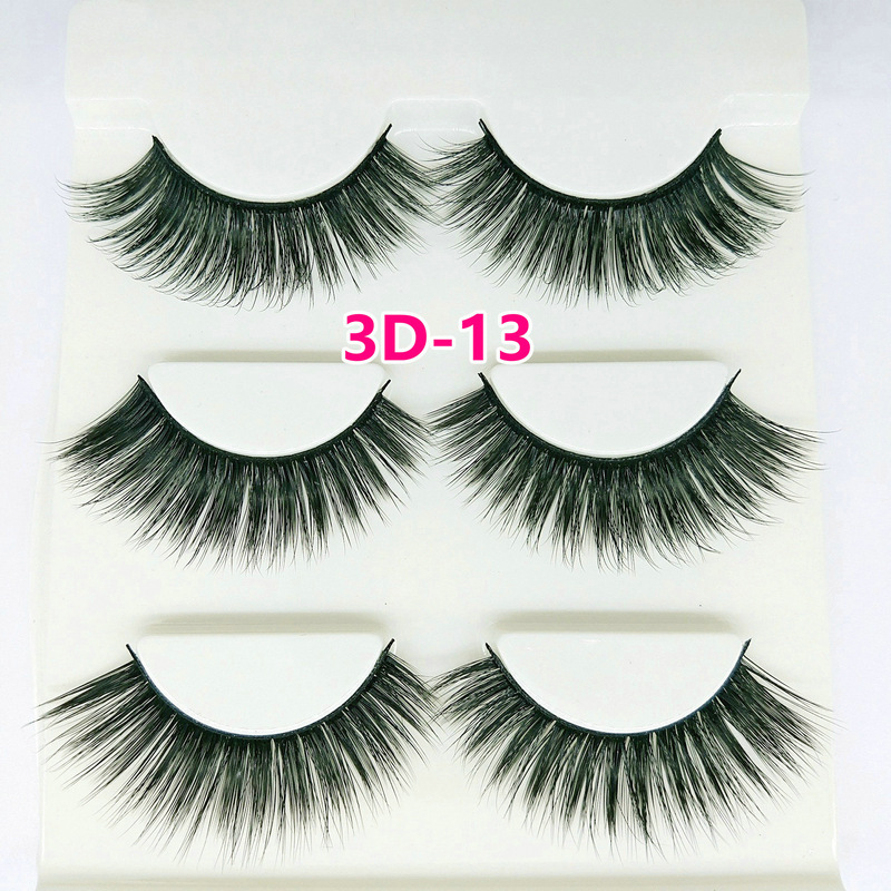 Lông mi giả lông chồn 3 Fashion Eyelashes 3 Faux-Cils 3D 1 bộ 3 cặp