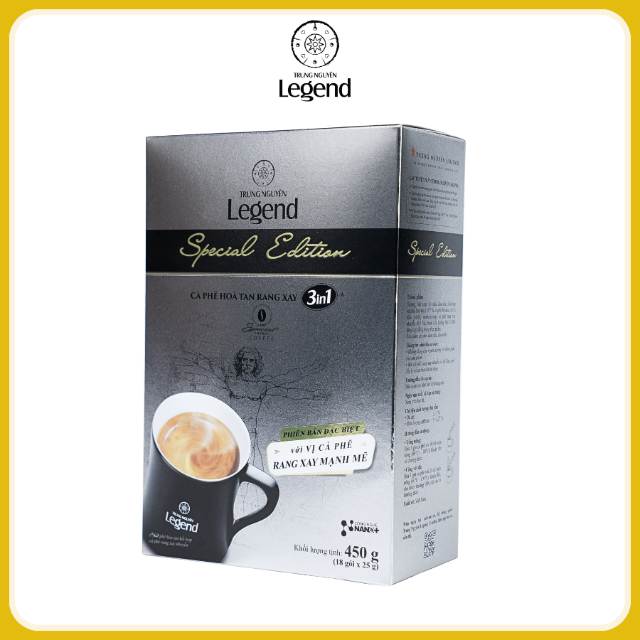 Combo 2 Hộp Cà Phê Sữa Hòa Tan Special Edition Trung Nguyên Legend – Hộp 18 Gói 25gr – Cà Phê Hòa Tan Đậm Đà, Pha Nóng Đá Đều Ngon