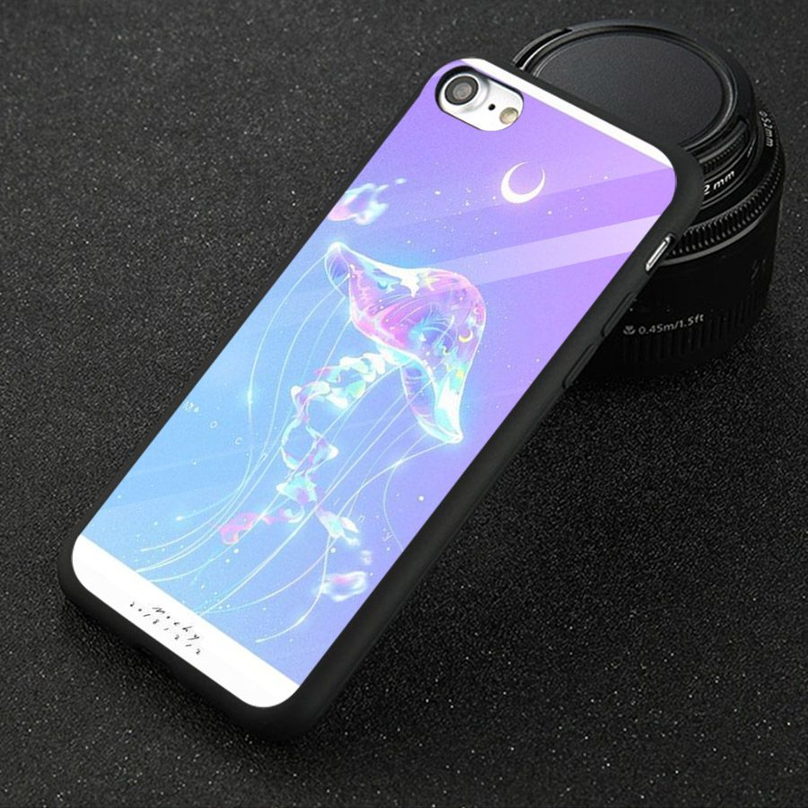 Ốp điện thoại kính cường lực cho máy iPhone 5/5s/se - ánh trăng nghệ thuật MS TRANG014