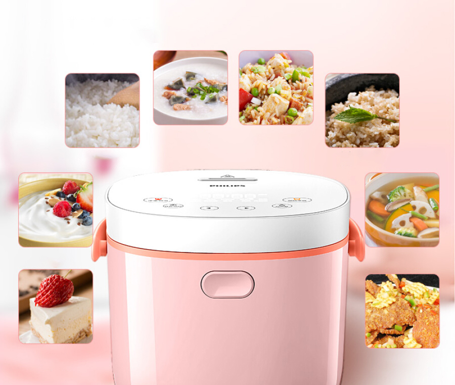Philips (PHILIPS) rice cooker 2L mini smart can be reserved touch control can do yogurt HD3070/00 pink Philips (PHILIPS) rice cooker 2L mini smart can be reserved touch control can do yogurt HD3070/00 pink