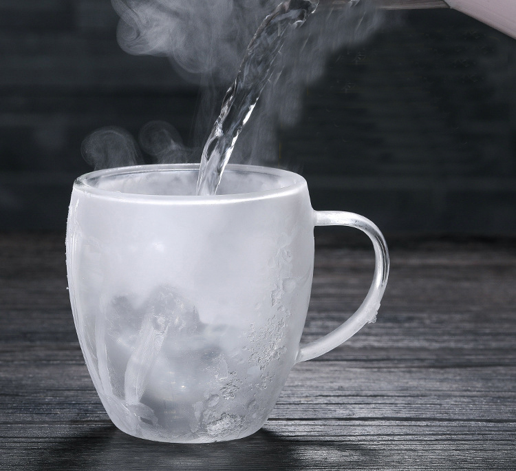Mẫu ly thủy tinh 2 lớp nhiều dung tích uống trà uống cà phê