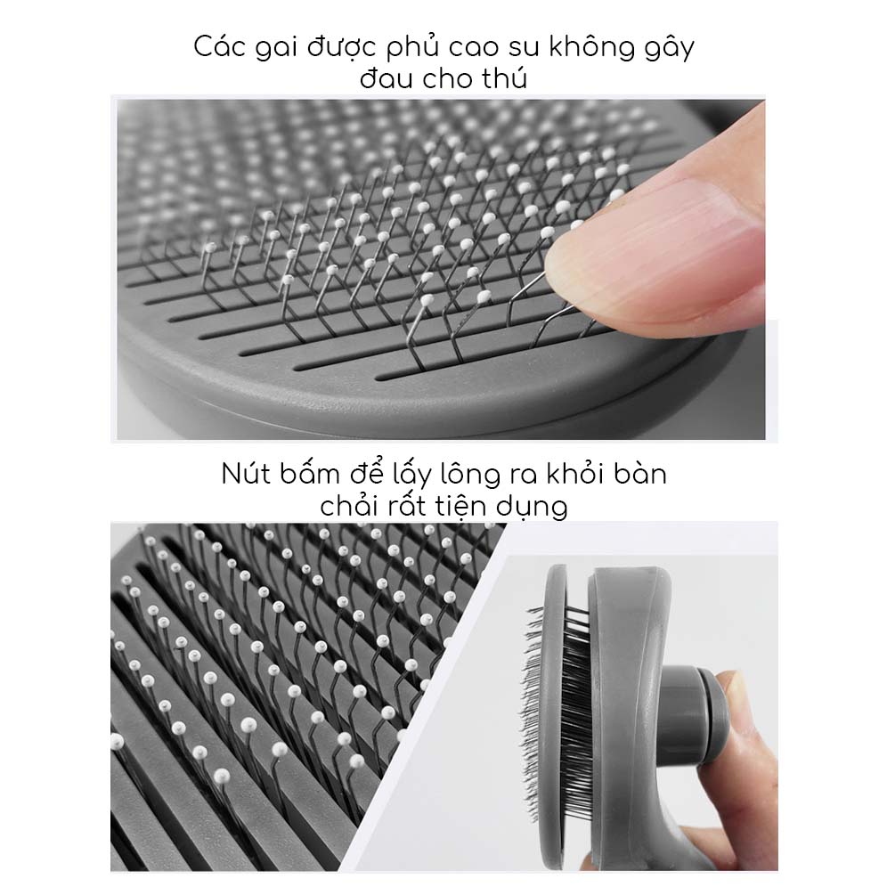 Lược chải lông loại tốt cho chó mèo – Genyo Brush 001 (màu ngẫu nhiên)