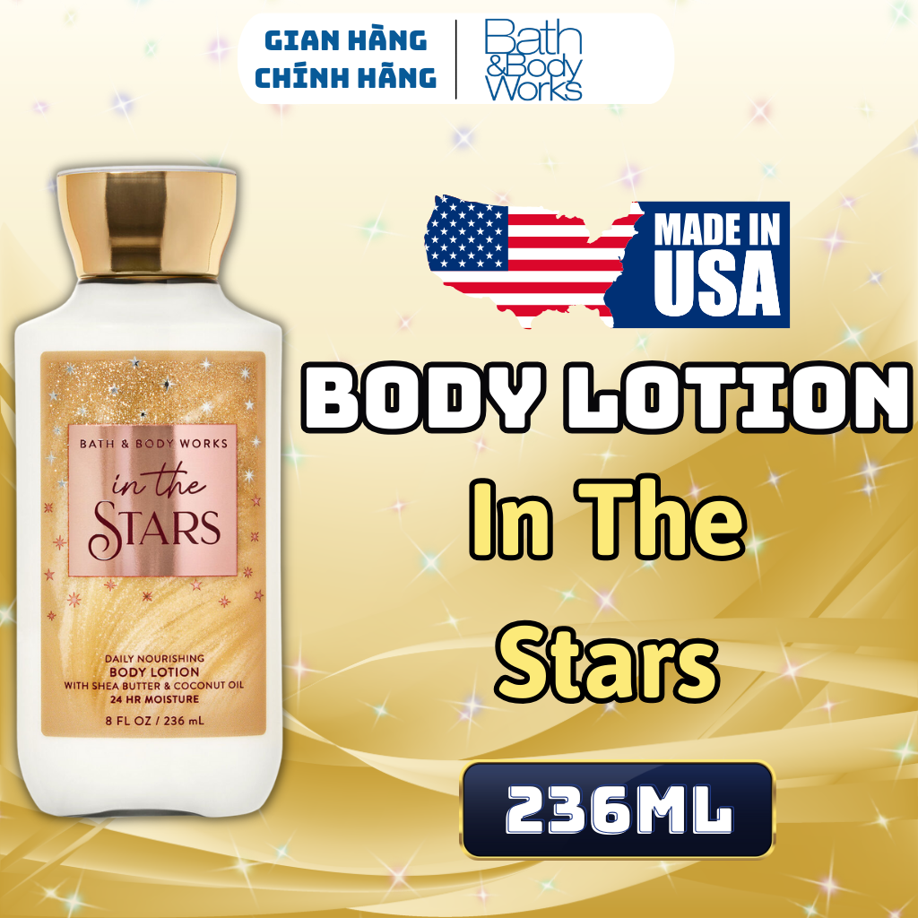 Body Mist Bath And Body Works Nam Nữ Chính Hãng In The Stars, Xịt Thơm Body Toàn Thân Hương Nước Hoa 236ml