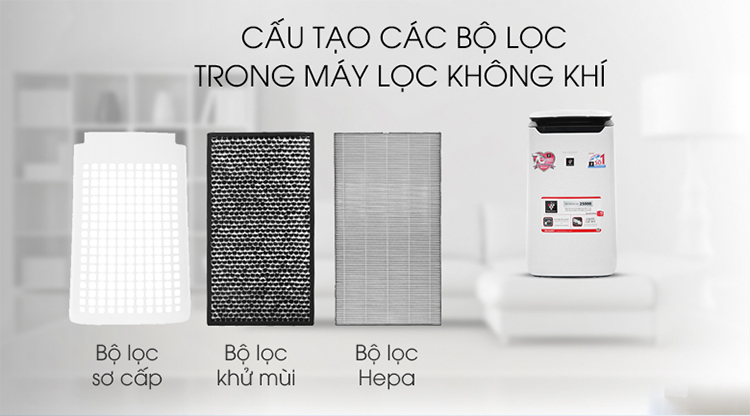 Máy lọc không khí Sharp FP-J60E-W - Hàng chính hãng