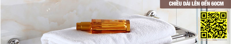 Kệ nhà tắm inox 304 cao cấp HT SYS - HTGT02 - Tích hợp giá treo khăn tắm, vắt khăn tắm, móc treo đồ -Hàng Chính Hãng