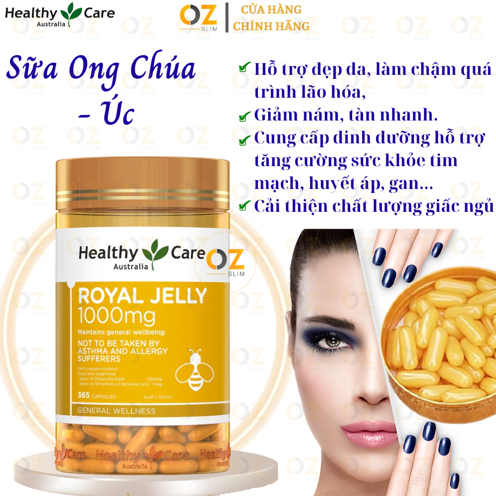 Sữa Ong Chúa Úc Healthy Care Royal Jelly 1000mg