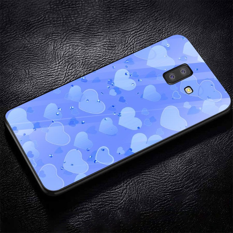 Ốp kính cường lực cho điện thoại Samsung Galaxy J6 - trái tim tình yêu MS LOVE005