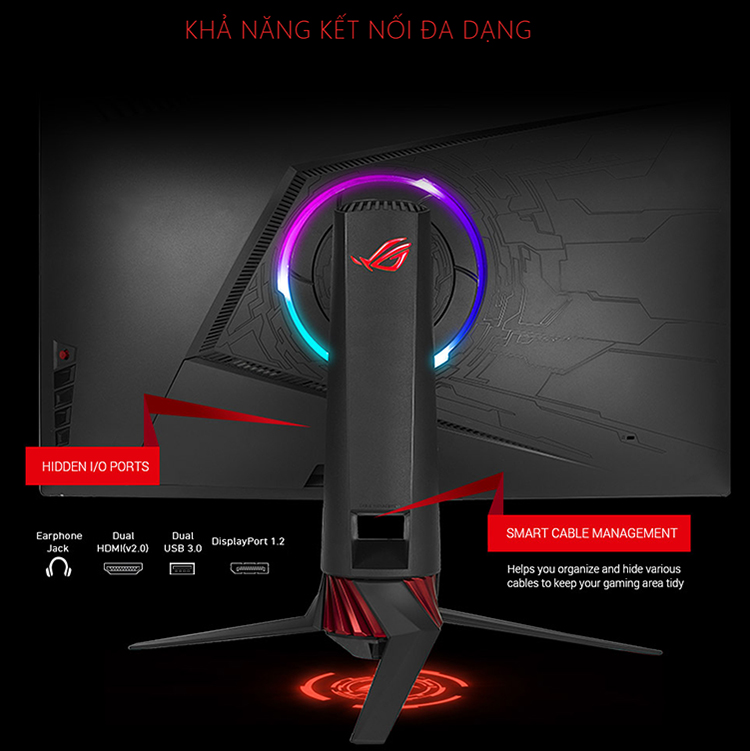 Màn Hình Cong Gaming Asus ROG STRIX XG32VQR 32 inch WQHD (2560x1440) 4ms 144Hz FreeSync VA - Hàng Chính Hãng