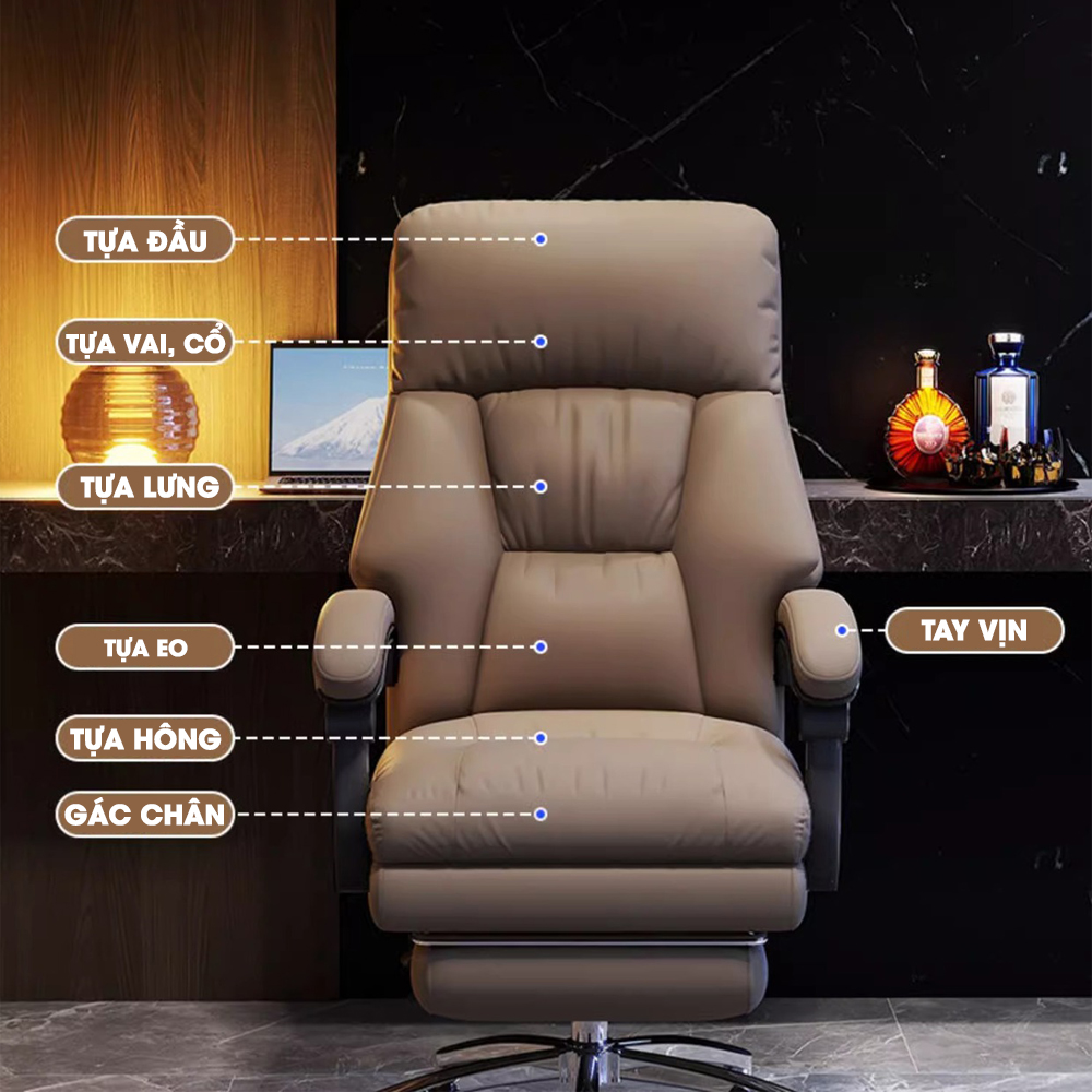 Ghế Xoay Văn Phòng Làm Việc Thư Giãn Đa Năng Kết Hợp Ghế Gaming Có Gác Chân - Hàng Chính Hãng