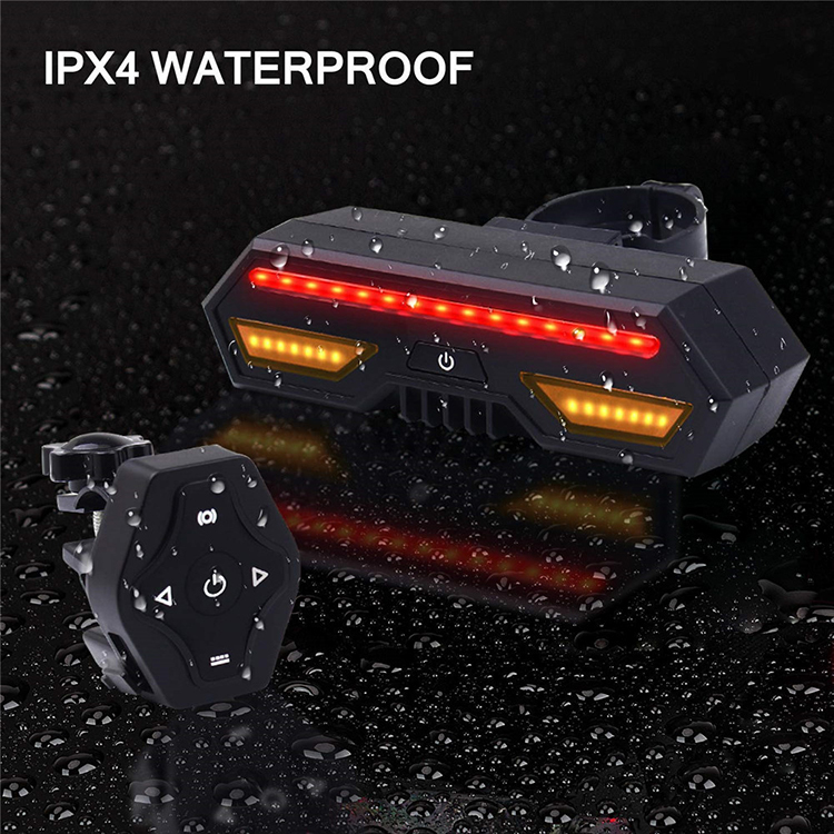 Cycling Bicycle Tail Turn Signal Light Waterproof Bike Rear LED Warning Light