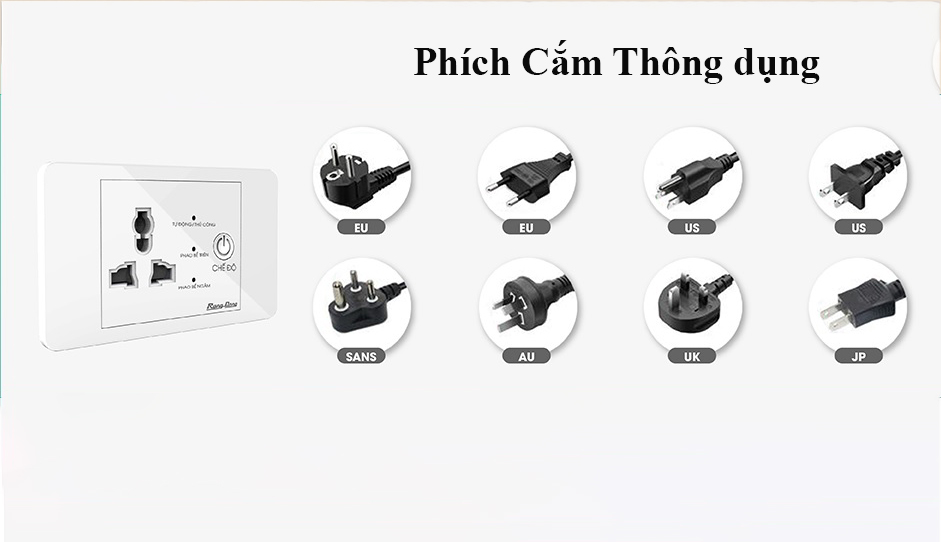 Ổ Cắm Máy Bơm An Toàn Rạng Đông OC03.MB 16A - Ổ Cắm Chống Giật Cấp N guồn 5V Cho Phao Điện - Công Suất 1500W