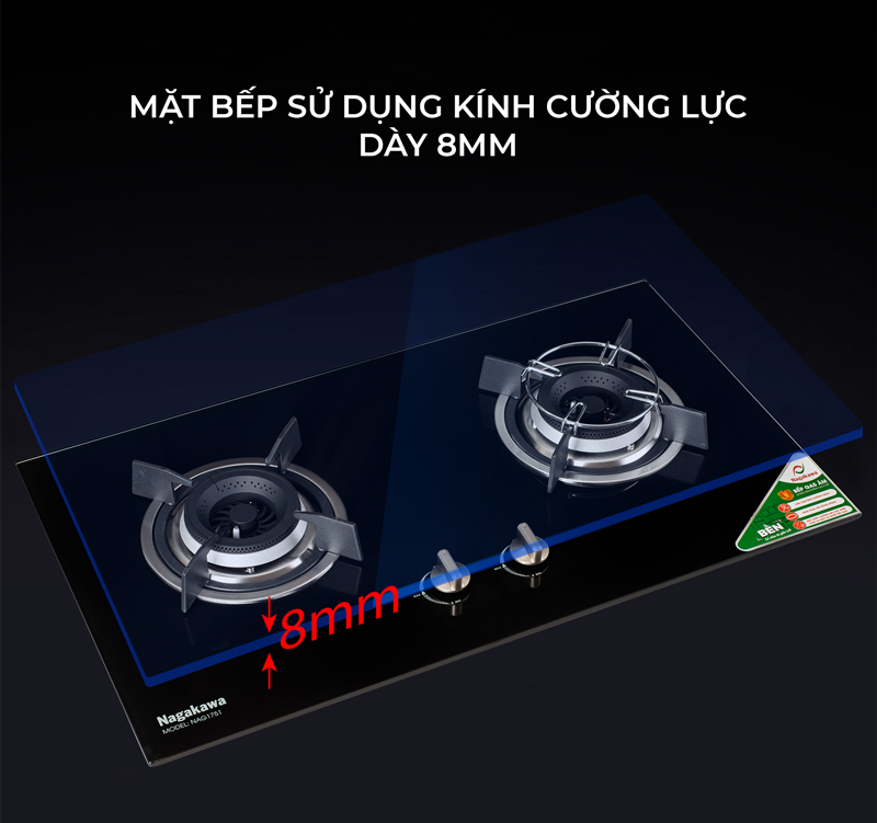 Bếp Gas Âm Nagakawa NAG1751 - Hàng Chính Hãng