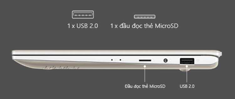 Laptop Asus Vivobook S13 S330FA-EY009T Core i5-8265U/ Win10 (13.3 FHD) - Hàng Chính Hãng