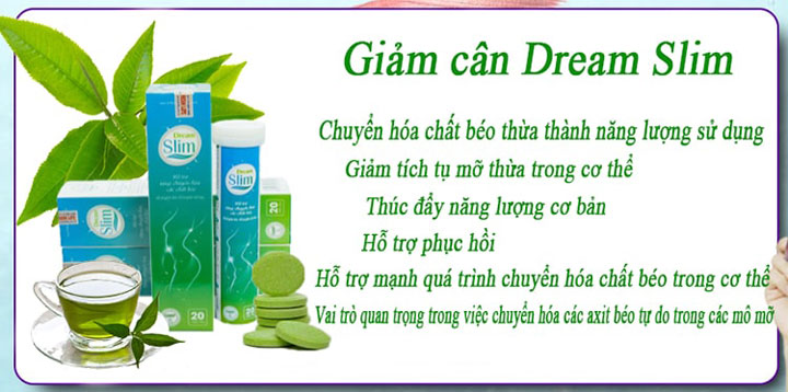 Viên Sủi Hỗ Trợ Giảm Cân DREAM SLIM Chính Hãng - Lọ 20 Viên 2