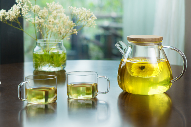 Bộ bình lọc trà hoa thủy tinh Samadoyo T95 (900ml)