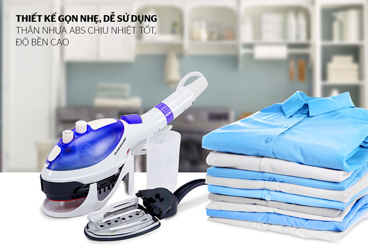 Bàn Ủi Hơi Nước Cầm Tay Sunhouse SHD2080B (500W) - Xanh Da Trời - Hàng chính hãng