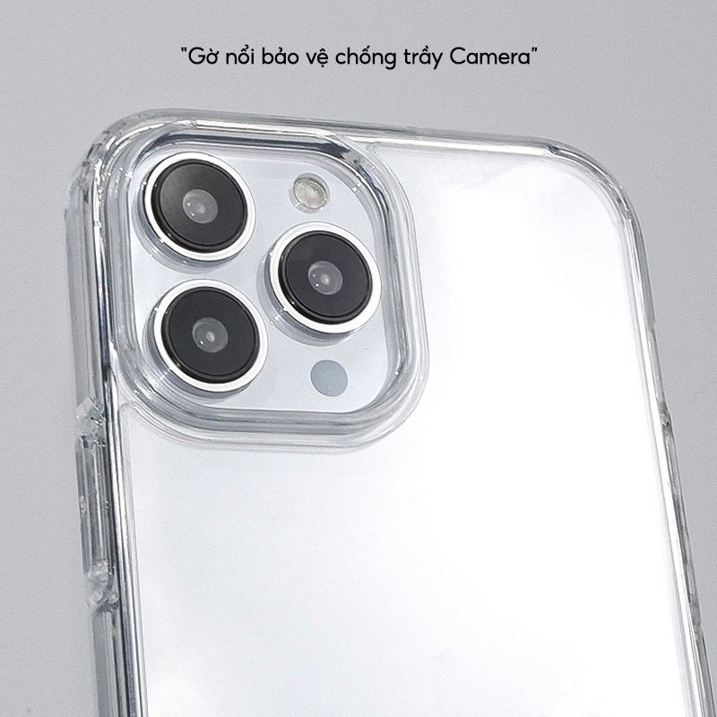 Ốp lưng giảm sốc chống va đập chống ố vàng cho iPhone 15 Pro Max / 15 Pro / 15 Plus / iP 15 hiệu X-level ICE Crystal trang bị đệm khí ẩn bốn góc, Mặt lưng PC chống ố vàng - Hàng nhập khẩu