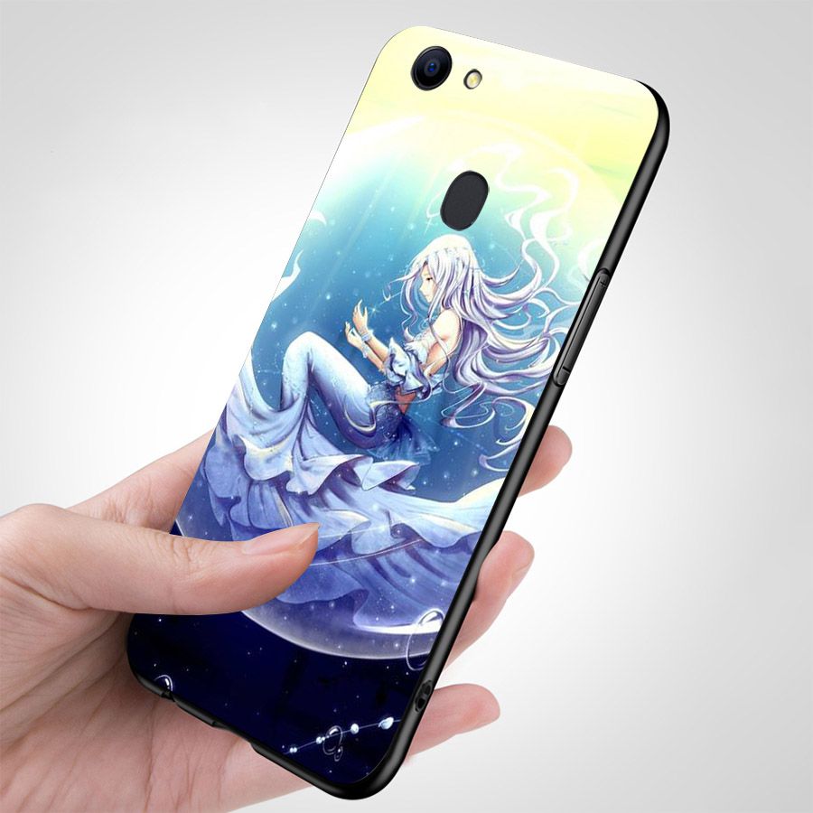 Ốp điện thoại kính cường lực cho máy Oppo F5 - Cô Bé Trong Chiếc Lọ Thủy MS CBTCL061