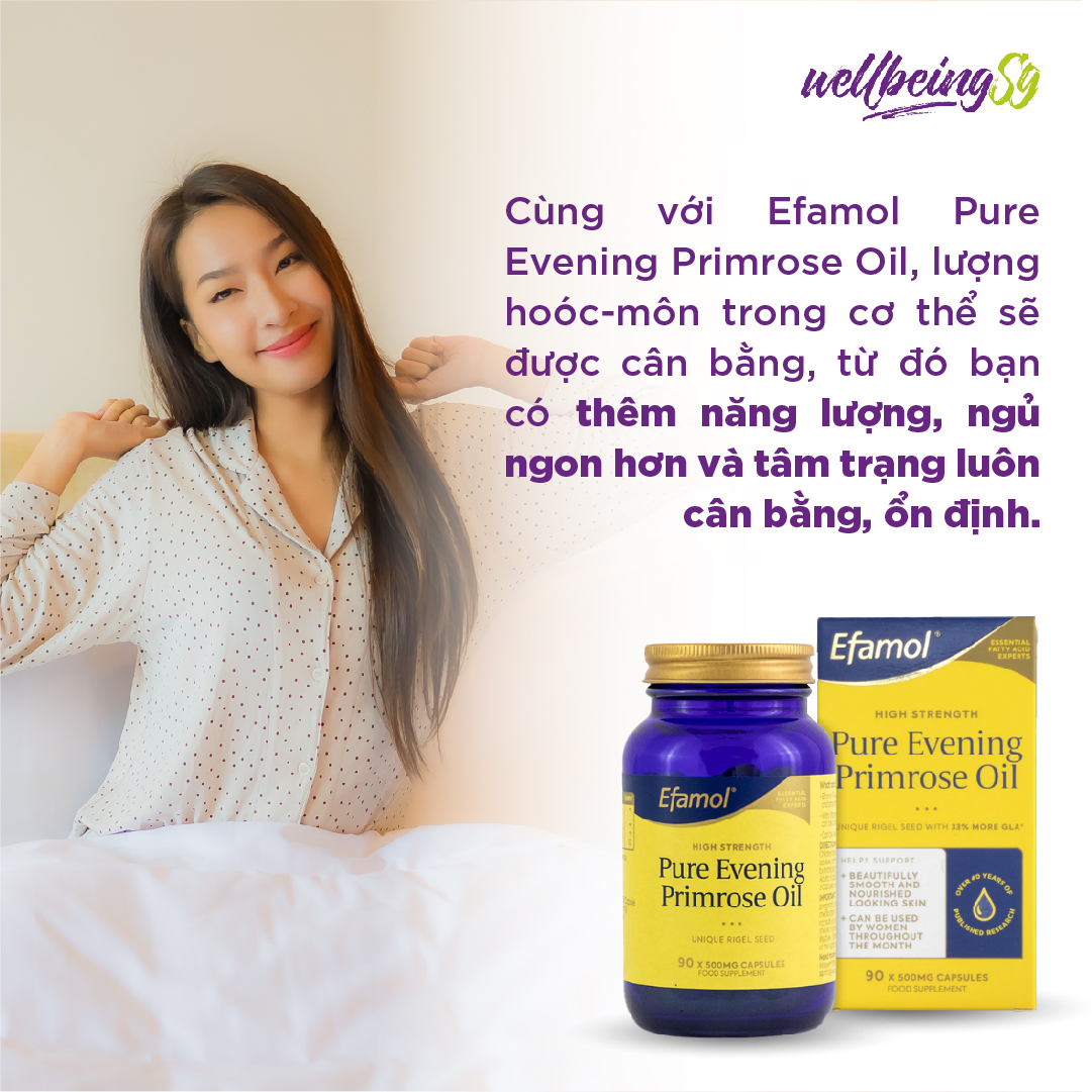 Viên Uống Bổ Sung Dầu Hoa Anh Thảo Nguyên Chất Efamol Pure Evening Primrose Oil, Giúp Cân Bằng Nội Tiết Tố, Bảo Vệ Và Làm Sáng Da (30 Viên Gel - 1000mg)