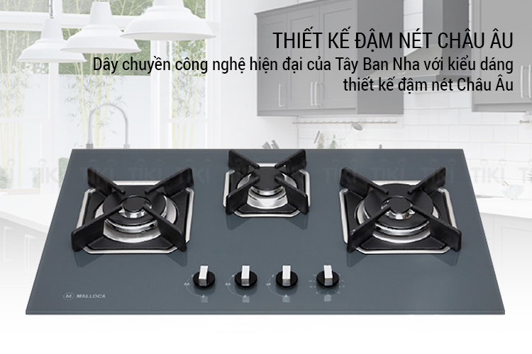 Bếp 3 Gas Âm Malloca AS 9603 DG - Hàng Chính Hãng