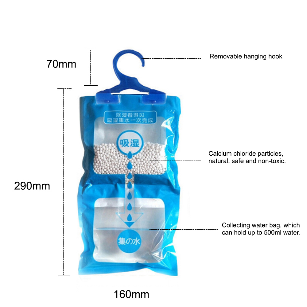 Moisture-proof Mould-proof Deodorizing Desiccant Moisture Absorber Scented Hanging Dehumidifier Bag Wardrobe Closet