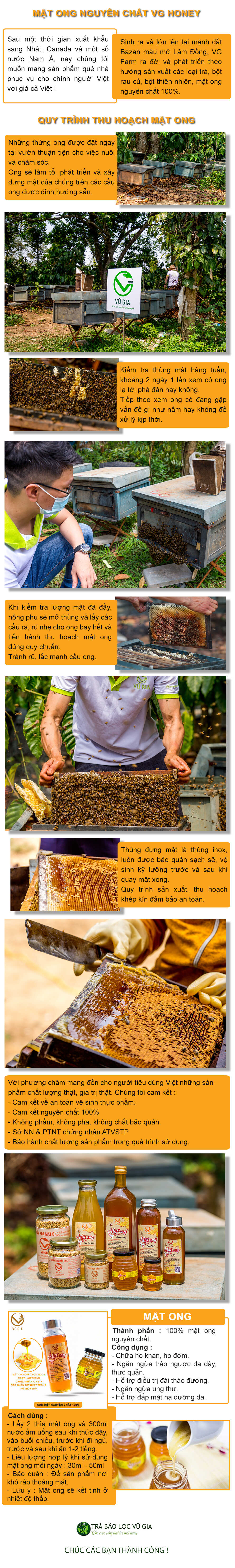 Mật Ong Hoa Cỏ Kim Cao Cấp Nguyên Chất Vũ Gia (420g/hũ)