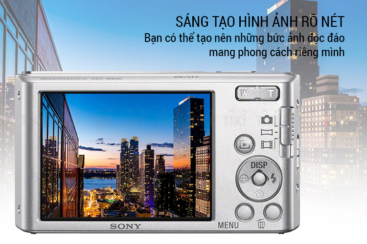 Combo Máy Ảnh Sony Cybershot DSC-W830 - Tặng Thẻ 16GB + Túi - Hàng Chính Hãng