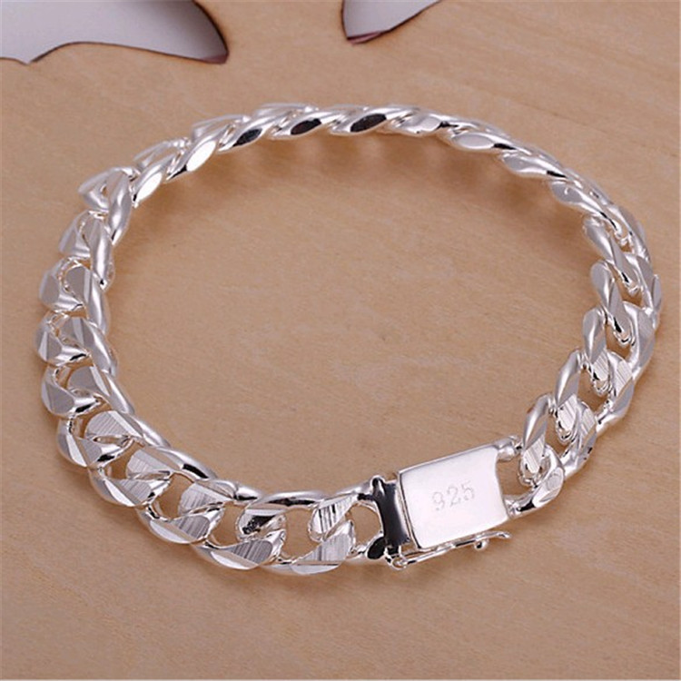Lắc tay mạ bạc 925, phong cách âu Mỹ, Kèm vòng tay Teen silicon LUMINOUS 