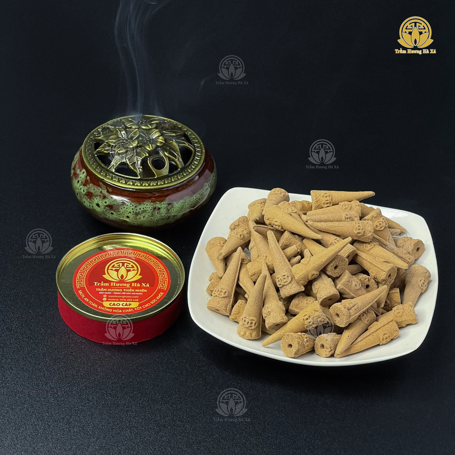 Nhang nụ trầm hương đốt xông nhà tẩy uế HÀ XÁ đồ thờ cúng phong thủy, xua đuổi vận xui, thu hút nguồn năng lượng tích cực, thanh lọc không khí, an toàn cho sức khỏe