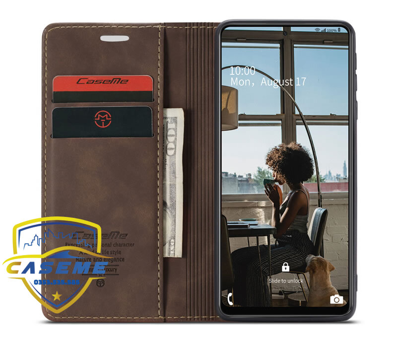 Bao da cao cấp dành cho Samsung A12, Samsung A52, Samsung A52s Samsung A72 dạng ví Caseme - Hàng Nhập Khẩu