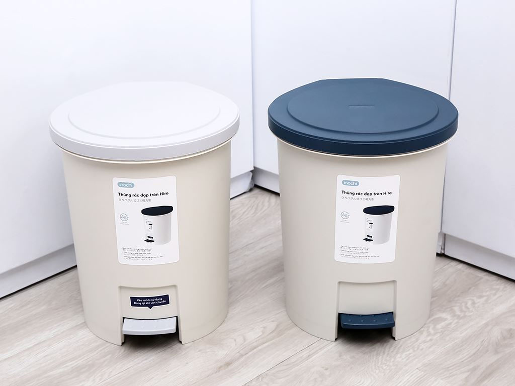 Thùng rác đạp tròn Hiro 6L loại đẹp