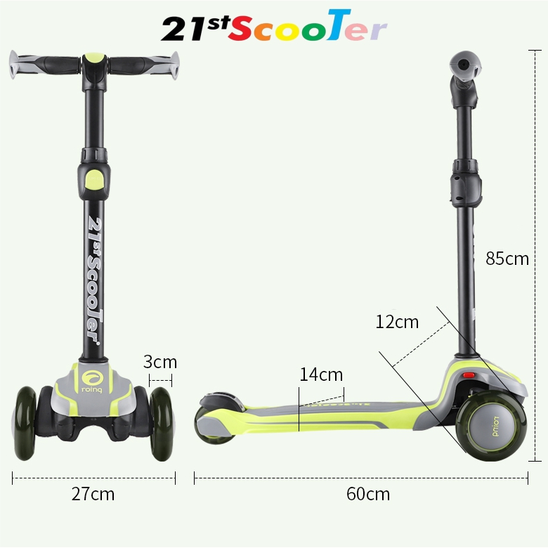 Xe trượt 3 bánh 21st scooter ROD3 chính hãng, có giảm xóc, đèn LED, tăng giảm chiều cao 5 cấp độ xịn cho bé trai và bé gái vận động ngoài trời nhiều màu sắc