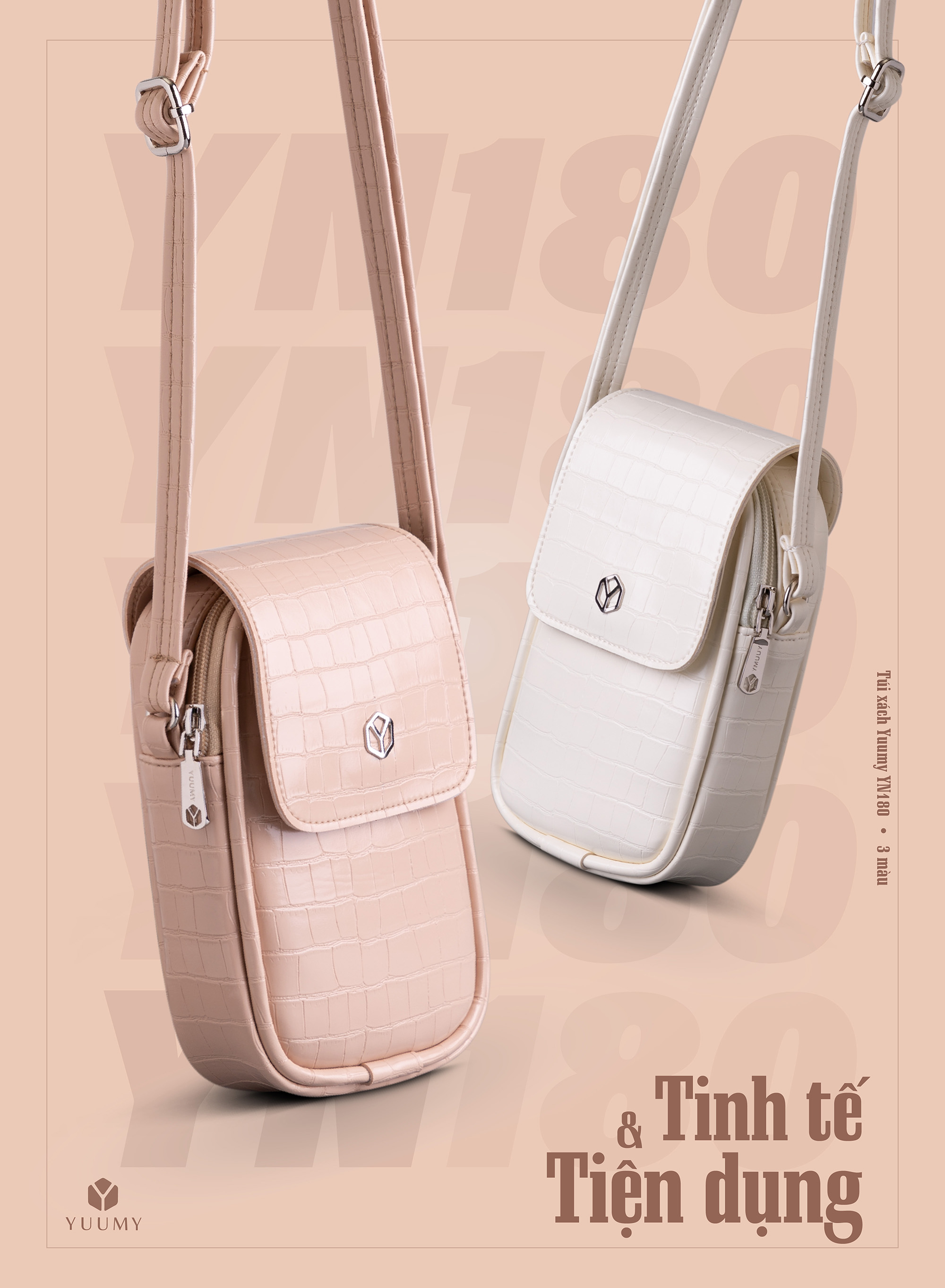 Túi Yuumy ( Thời trang nữ đi chơi sành điệu size 11 - Túi đeo chéo da Verein YN180 )