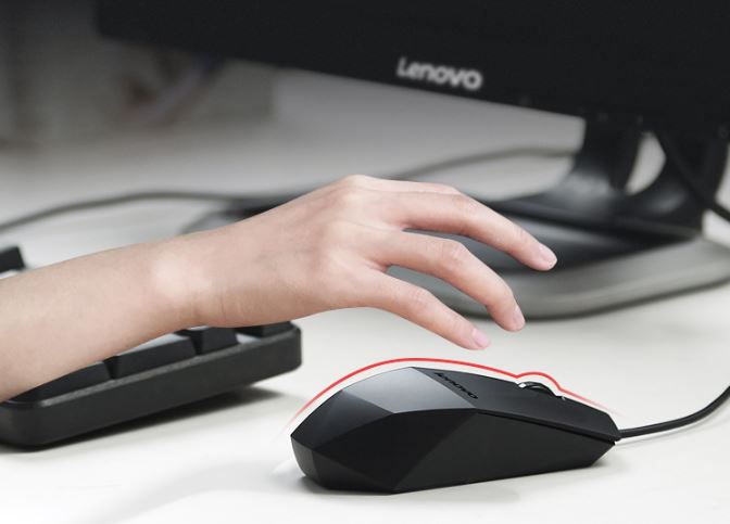 Chuột Có Dây Hình Dạng Kim Cương Lenovo (MAD) M300 - Đen