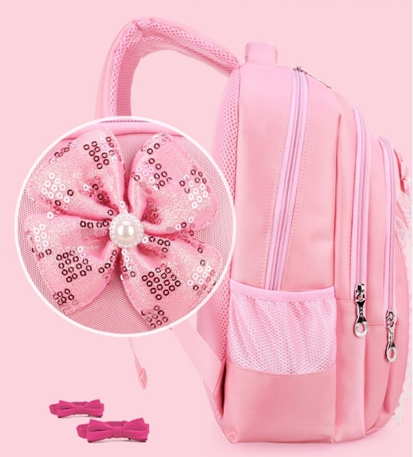 Bộ balo túi đeo, hộp bút siêu nhẹ xinh yêu cho bé gái 