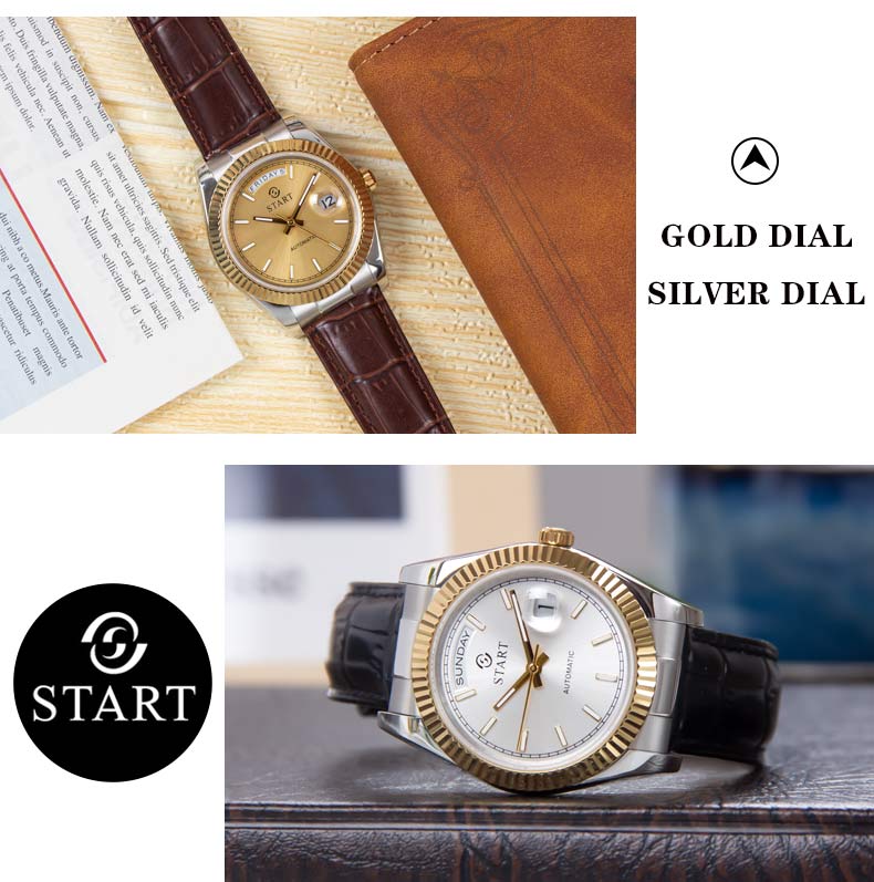 【START】Đồng hồ nam chống nước dạ quang đồng hồ cơ tự động nam chức năng hiển thị thứ ngày đồng hồ dây đai