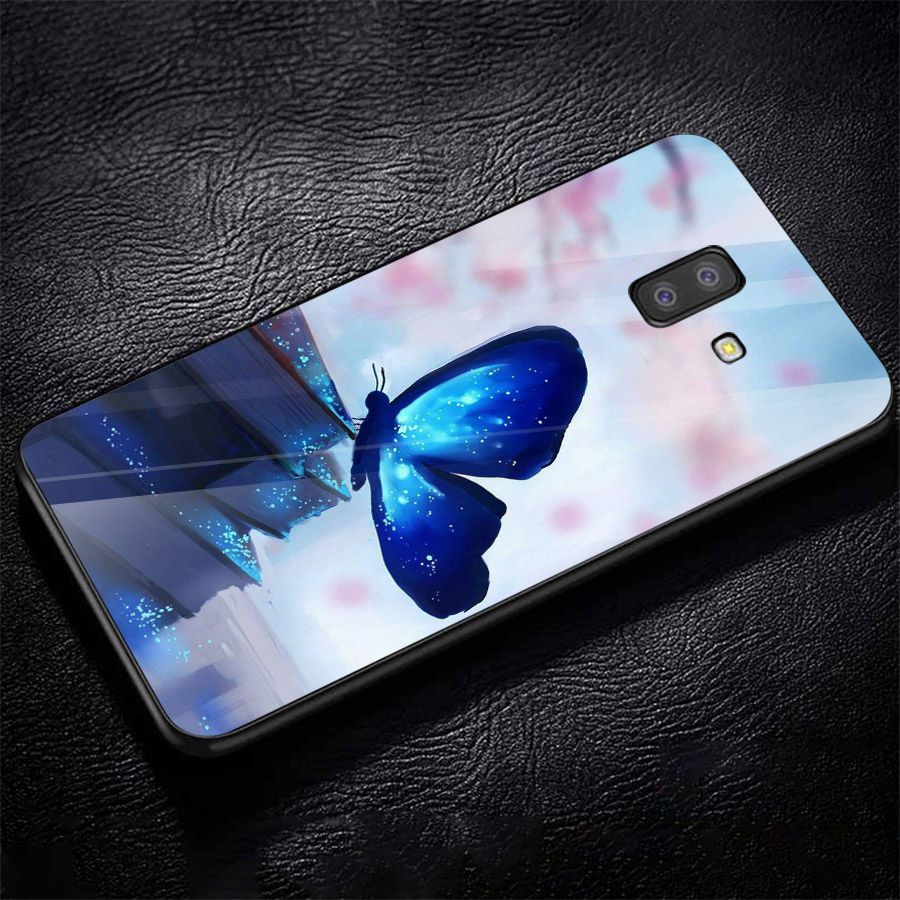 Ốp kính cường lực cho điện thoại Samsung Galaxy J6 PRIME - bướm đẹp MS BUOMD029